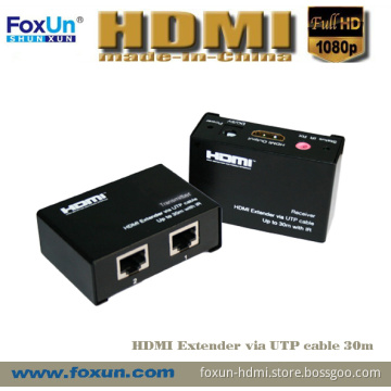 30m HDMI Extender Over Cat5 Support Cec & 3D with IR Control